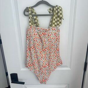 Aerie “real good one piece cheeky” Swimsuit  - strawberry print